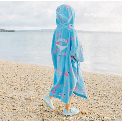 Wholesale Cotton Custom Printed Kids Beach Changing Towel
